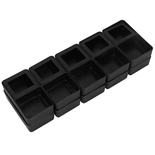 10pcs Reptile Feeder, Mini Double Dish Mealworm Feeder Black Reptile Food and Water Bowl Shelter Hide Bath Toy for Tortoise Gecko Lizard