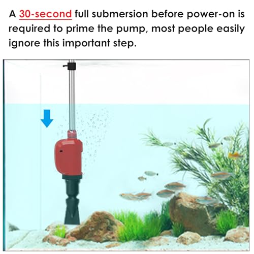 36W Electric Gravel Cleaner for Aquariums, Automatic Fish Tank Vacuum