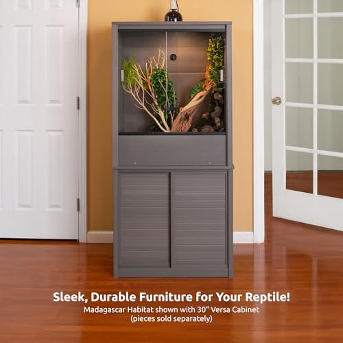 New Age Pet ECOFLEX 30" Small Versa Stand, Standard Height Cabinet for Reptile & Small Animal Habitat, Lounge in Grey - color: Grey, size: Small