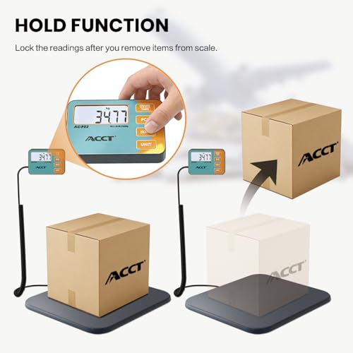 Shipping Scale, 440 lbs / 0.01 KG high-Precision Digital Postal Scale | with LCD display, hold/tare/count/unit switch functions, suitable for packages, luggage, and mail warehouse shipping scales