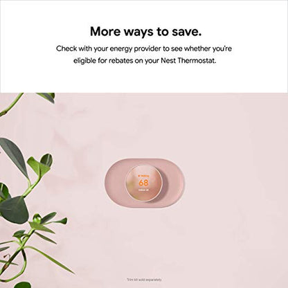 Google Nest Thermostat - Smart Thermostat for Home - Programmable Wifi Thermostat - Charcoal - color: Charcoal