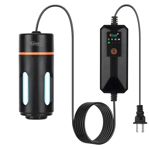 hygger Aquarium U-V Light with Timer, 360° Protective Shield Clean Light for Green Water and Algae Clean, Mini Algae Control Lamp for Freshwater and Saltwater Tank (3W for 5-25 Gallon) - size: 3W for 5-25 Gallon