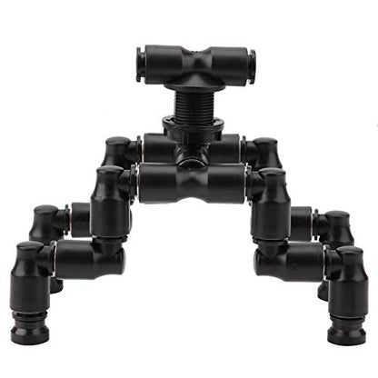 Reptiles Terrarium Nozzle, Plastic Reptiles Fogger Mist Sprinkler Rainforest 360 Degree Adjustable Pet Cooling Nozzle Pet Cooling System for Rainforest, Black