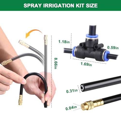 Drip Irrigation System, 2026-Upgrade 200Ft 1/4" Garden Watering System with 40 Pcs 360° Adjustable Copper Nozzles, DIY Kit for Garden, Lawn, Greenhouse, Raised Beds & Outdoor Plants - size: 200FT/40pcs