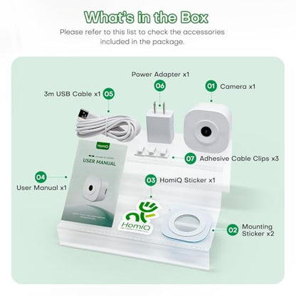 3MP Aquarium Reptile Camera Window Pet Security Camera | No drill magnetic mount for glass tank & window, color night vision, two-way audio, 2.4G 5G WiFi, 24/7 AI motion detection
