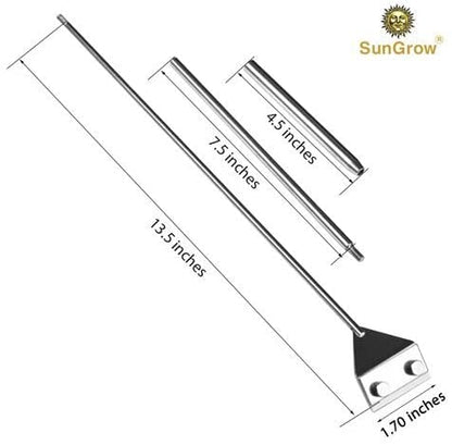 SunGrow Aquarium Glass Cleaner, Long Handheld Tool Cuts Cleaning Time to Half, Keep Hands Dry, Sharp Blade to Scrape Thickest Residue, Frequent Tank Maintenance