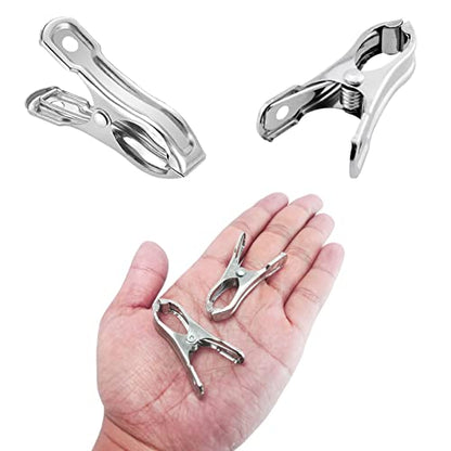 80Pcs Garden Clips for Netting, 2 Inch Metal Greenhouse Clamps | Stainless Steel Body, Strong Spring Grip Fits 3/8 to 3/4 Inch Poles, Securing Netting, Shade Cloth and Plant Covers to Frames - style: 80Pcs