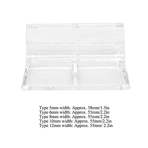 TOPINCN Aquarium Glass Cover Holder, 20Pcs Acrylic Clips, Transparent, 12mm - size: 12mm