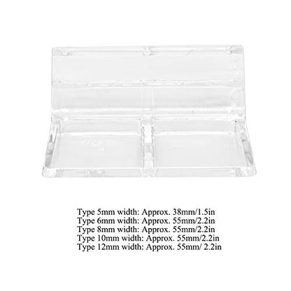 TOPINCN Aquarium Glass Cover Holder, 20Pcs Acrylic Clips, Transparent, 12mm - size: 12mm