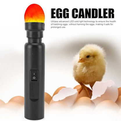 AYNEFY Egg Candler Tester, LED Light Egg Candler Candling Checker Light with High Definition Lens Portable Egg Quality Tester Energy Efficient Egg Light for Chicken Egg (US Plug 100-240V)