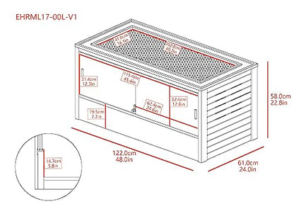 New Age Pet ECOFLEX Two Large Reptile Enclosures with Matching Stacker and Cabinet Stand Set in Grey - color: Grey, size: Large