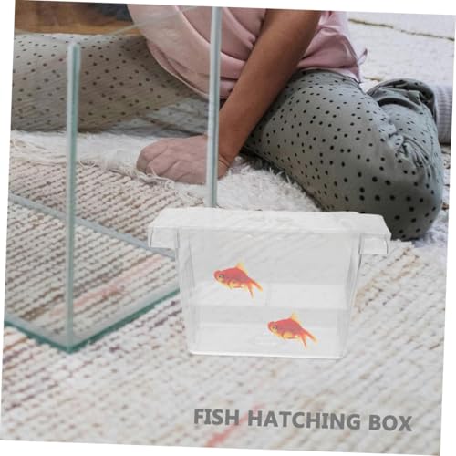 4pcs Self-Floating Fish Fry Incubator Aquarium Breeding Box Betta Fish Separator Box Dual-Layer Breeding Separator Reptile Shrimp