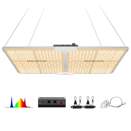 Spider Farmer SF2000 LED Grow Lights for Indoor Plants in 2x4 Grow Tent | 200W Dimmable Full Spectrum Grow Light, New-Gen High-Efficiency Diodes 2.7 PPE System for Seed Starting, Vegetables & Bloom - size: 2x4