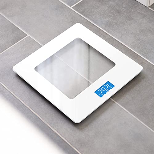 Greater Goods Digital Weight Scale, Accurate, Non-Slip, and Scratch Resistant Bathroom Scale (White) - style: Basic, White/Clear