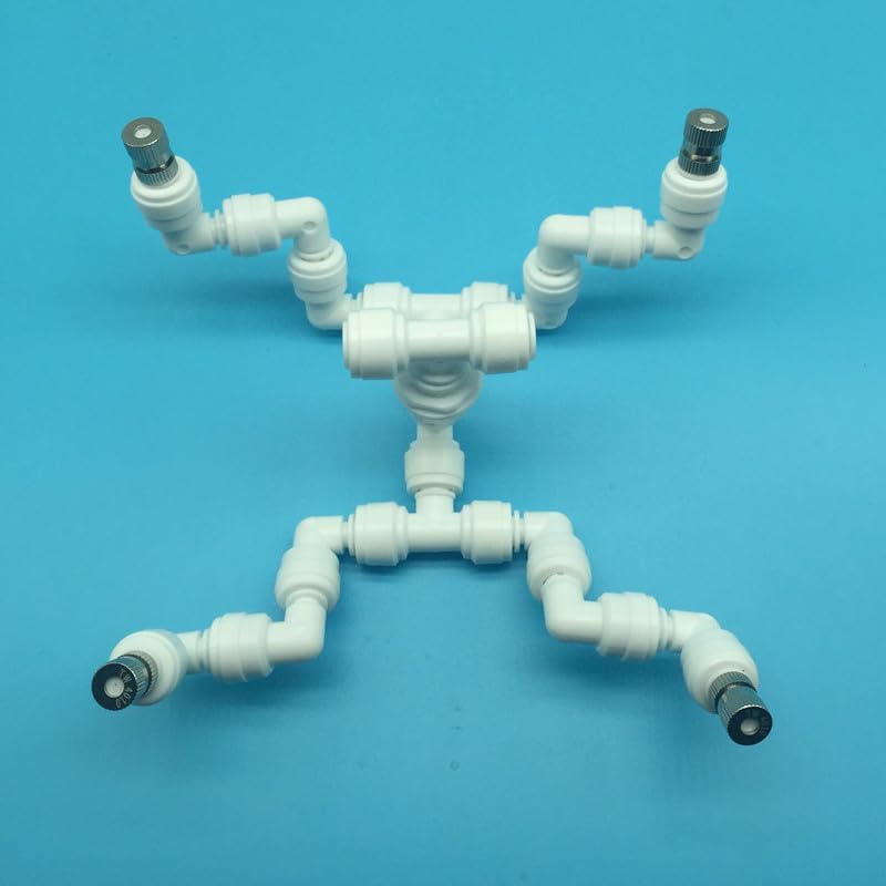 360 Adjustable Reptiles Fogger Mist Sprinkler for Rainforest Tank Aquarium Aquatic Pet(4 nozzles Black) - color: 4 nozzles black