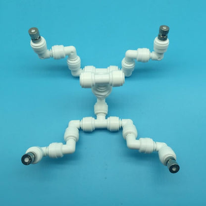 360 Adjustable Reptiles Fogger Mist Sprinkler for Rainforest Tank Aquarium Aquatic Pet(4 nozzles Black) - color: 4 nozzles black