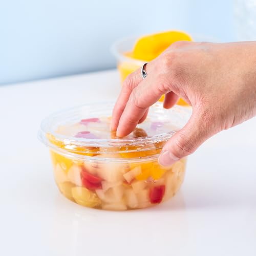 Karat FP-DCL117-PP Flat Lid for 8 oz.- 32 oz. PP Deli Containers, 0.3" Height, 4.61" Width, 4.73" Length (Pack of 500) - size: Universal Lid (Fits 8-32 oz)
