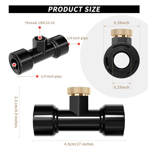 Misting Nozzles Kit Include 36 Pcs Misting nozzle 30 Pcs Misting 6 Pcs Plug nozzle tees for Outdoor Spray Cooling System (72 Pieces) - size: Brass