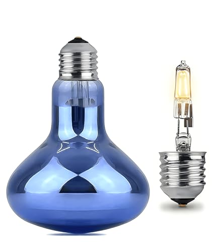 72W Halogen Heat Lamp for Reptiles - Professional Daylight Intense Basking Bulb, IR-A Deep Heat & Simulated Natural Sunlight, 2 Pack for Bearded Dragon, Turtle, Lizard, Snake, Gecko & Chicken