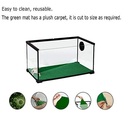 Tfwadmx Reptile Carpet, 2 Pack of Bearded Dragon Mat Terrarium Substrate Liner Bedding for Snake Turtle Lizard Geckos Hermit Crabs (24'' X 16'') - color: 2 PCS, size: 24'' X 16''