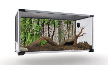 48X24 Inch Tropical Moss & Bark Reptile Tank Background – Realistic Forest Trunk Texture Moisture-Friendly Polyester Backdrop for Dart Frogs & Crested Geckos - size: 48X24in