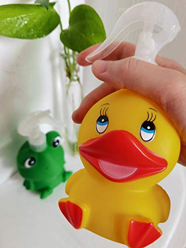 Cute Plastic Spray Bottle Duck Frog Cartoon Animal Garden Spray Bottle, Cleaning Liquid Spray Bottle, Empty Spray Bottles for Flowers Plants Gardens, Cleaning Houses and Cars (Duck) - color: duck