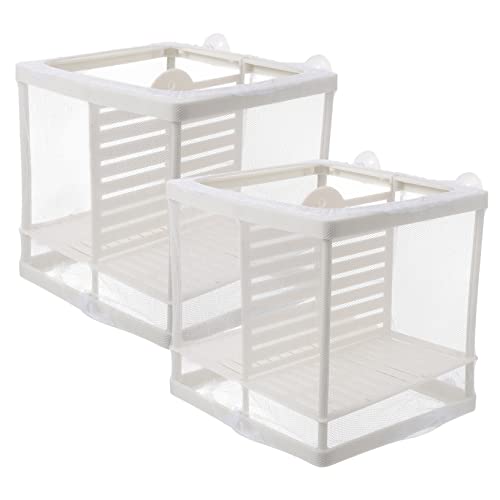 Generic Aquarium Fish Breeder Box 2Pcs Fish Tank Isolation Net Shrimp Breeding Box Reptile Box