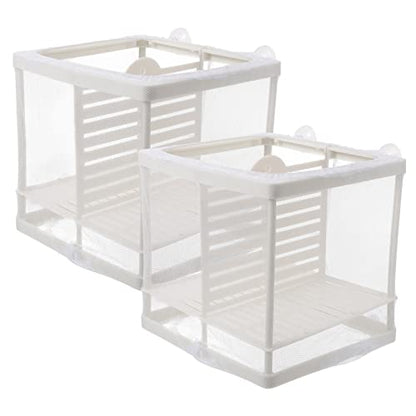 Generic Aquarium Fish Breeder Box 2Pcs Fish Tank Isolation Net Shrimp Breeding Box Reptile Box
