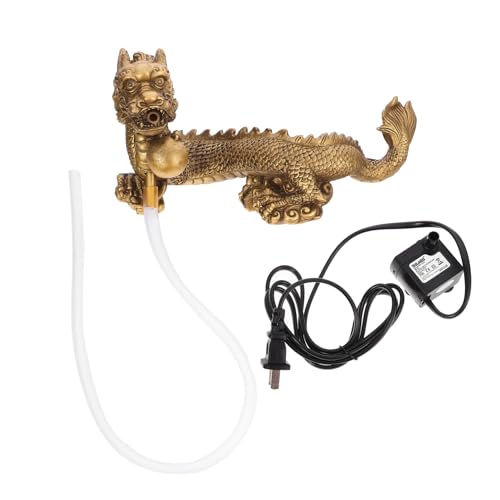 Chinese Dragon Waterfall Fountain Spitter Decoration for Aquariums Elegant Design Energy Efficient for Zen Garden and Fish Tank Accents