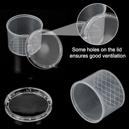 Sumind 20 Pcs Critter Keeper Bug Magnifier Insect Container with Lid - Bug Catcher Cage Science Nature Exploration Tools for Outdoor Adventure and School Field Trips