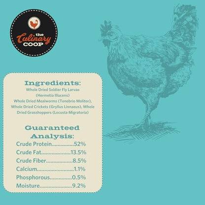 Fluker's Culinary Coop Premium Chicken Treats, Dried Insect Trail Mix, 20 oz