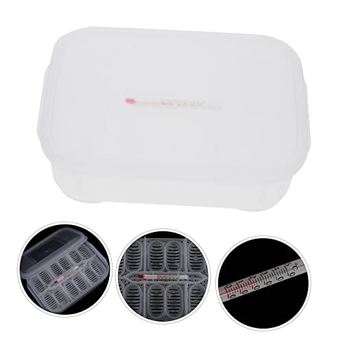 Didiseaon Reptile Breeding Box with Thermometer Professional Egg Incubator for Gecko Lizard and Reptile Hatching Easy to Clean and Manage Incubation Tray