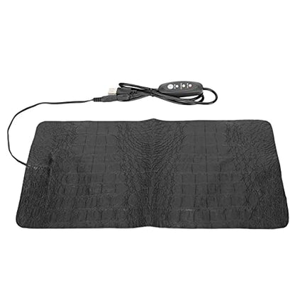 SUNGOOYUE Reptile Heat Mat, PU Leather Under Tank Heater with Temperature Control, Adjustable Heating Pad for Terrarium Use, Large Size for Tortoise Snake Lizard Gecko (Large Size) - size: Large Size