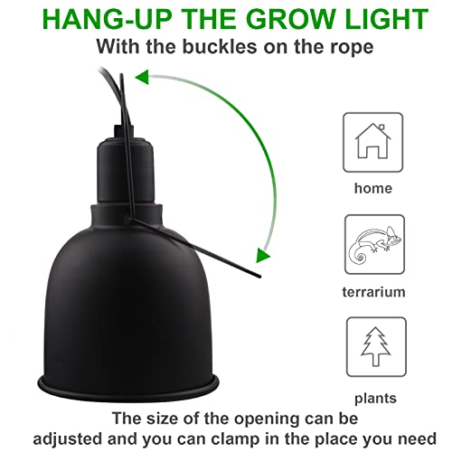 Aiicioo Reptile Light Fixture - Deep Light Dome 5.5Inch UVB Reptile Heat Lamp Reptile Light Fixture Max 100W Tortoise Leopard Gecko Snake Bearded Dragon - size: 5.5Inch Reptile Light Fixture