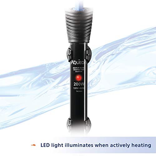 Aqueon Submersible Aquarium Fish Tank Heater For Up To 75 Gallon Aquariums, 200 Watts - size: 200 Watts