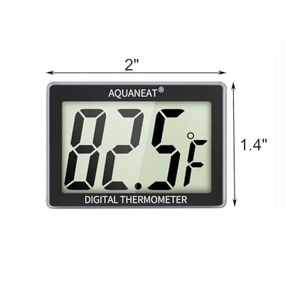 AQUANEAT Aquarium Thermometer, Fish Tank Thermometer, Aquarium Digital Temperature Gauge, with Large LCD Display (1 Pack) - size: 1 Pack
