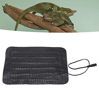 PU Leather Heating Pad 8.5W 3 Gear Temperature Adjustable Washable Heat Mat 5V 2A for Reptile and Pet Car Seat Cushion Applications Model 1522 Charging Cable Included (1522)