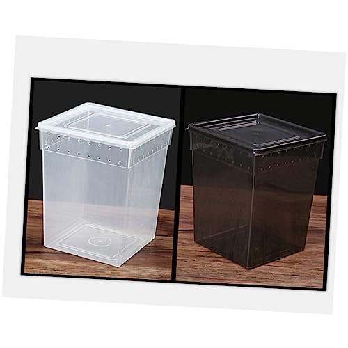Sosoport Reptile Feeding Container Breeding Box for Spider Lizard Lightweight Ventilated Design for Transport Breeding and Quarantine