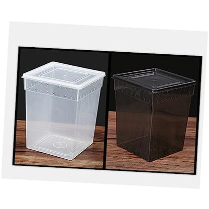 Sosoport Reptile Feeding Container Breeding Box for Spider Lizard Lightweight Ventilated Design for Transport Breeding and Quarantine