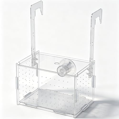 Fish Breeder Box for Fish Tank, Acrylic Fish Tank Divider, Easy to Install, 5.91"x3.94"x3.94", Clear, 1 Set - size: 5.91"x3.94"x3.94"