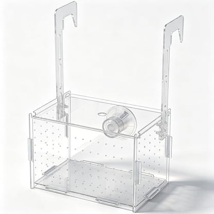 Fish Breeder Box for Fish Tank, Acrylic Fish Tank Divider, Easy to Install, 5.91"x3.94"x3.94", Clear, 1 Set - size: 5.91"x3.94"x3.94"