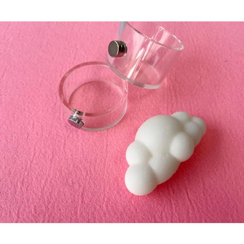 2Pcs Jumping Spider Feeding Dish, Magnetic Tiny Food Dishes Water Dish for Jumping Spider, Tarantula and Other Small Pets,Transparent - size: Multiple