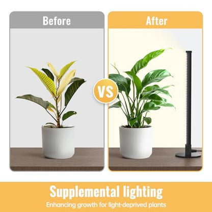 Vertical Grow Light, 72 LEDs Full Spectrum Bar, 5000K, T5, 11W | 1.4FT Grow Light, Wide Illumination Area Full Spectrum, Aluminum Housing, On/Off Switch for Houseplants