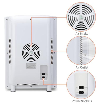 25L Egg Incubator for Hatching Eggs, Digital Reptile Incubator with Intelligent Temperature Control 10–60°C, Portable Chicken Quail Turtle Egg Hatching Incubator with LCD Display, White