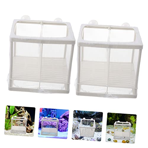 Hemoton Sturdy Fish Tank Isolation Board 2pcs Box Mesh for Aquarium Breeding and Reptile Nursery