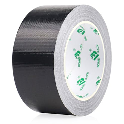 BOMEI PACK Adhesive Black Aluminum Foil Heat Shield Tape Barrier 2in x 66ft, Fiberglass Thermal Insulation Reflective Material High Temp Protection 1Pack - size: 2inch x 66ft