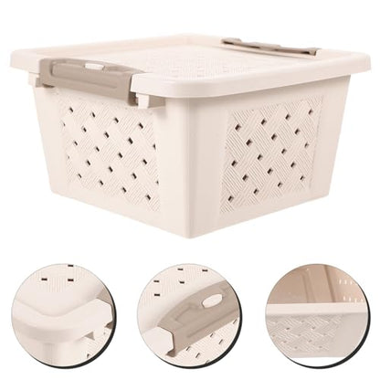 SUPVOX Hamster Carrier Box Small Pet Container Plastic Ventilated Cage for Travel Transport Guinea Pig Reptile Carrier Portable Animal Travel Cage