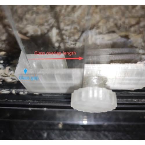 Terrarium Sliding Door Lock Compatible with Reptile Glass Enclosure Adjustable 2mm 3mm Custom Gap Secure Clip Lock for Sliding Doors Pet Tank Safety (Custom Size) - size: custom size