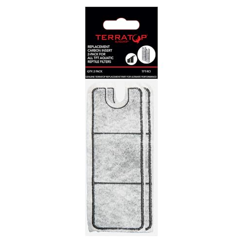 TERRATOP Replacement Carbon Insert 2-Pack for All TFT Aquatic Reptile Filters, TFT-RCI