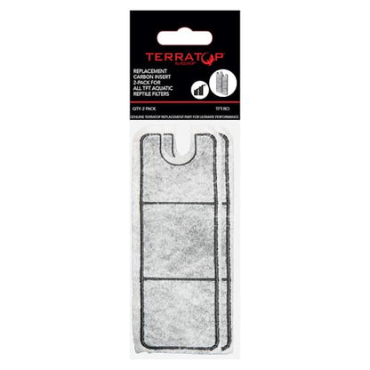 TERRATOP Replacement Carbon Insert 2-Pack for All TFT Aquatic Reptile Filters, TFT-RCI